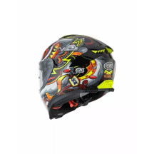 Casco Typhoon LY Graphic — Talla L, gris brillante